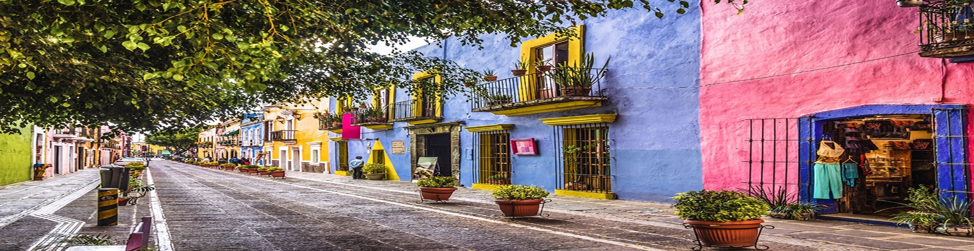street with colorful buildings